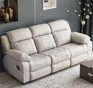 Home Sofa: 3 Person Beige Recliner Lounge Seat