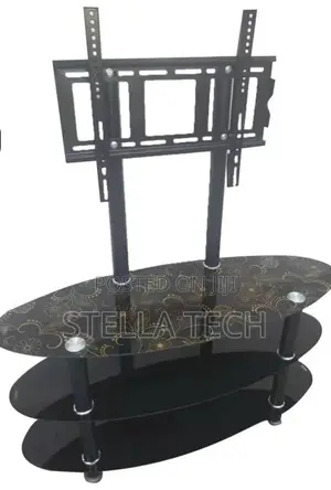 Executive Glass Tv Stand With Wall Bracket