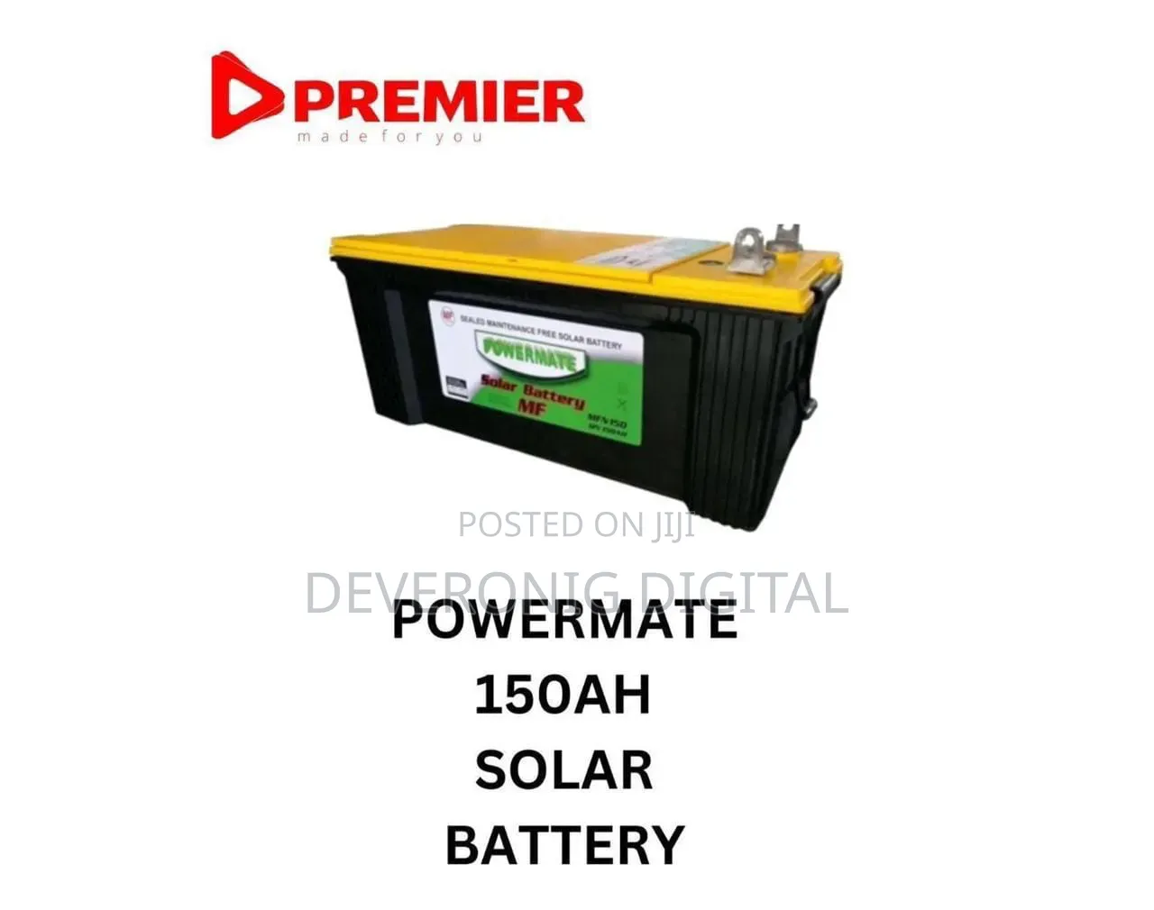 Premier Powermate 150ah Solar Battery