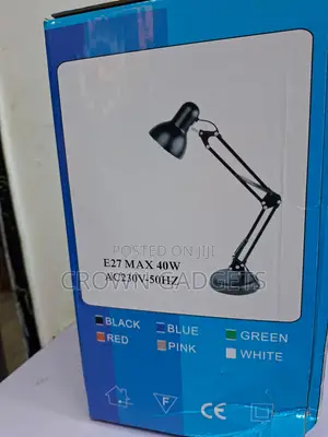 E27 Adjustable Desk Lamp With Swing Arm for Study and Office