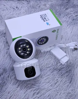 4g Dual Lens Mini PTZ Indoor Camera 4mp With Sim Slot