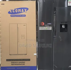 Ecomax 454 Litres Dark Silver Side by Side, Dispenser Refrigerator
