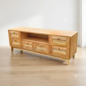 Nordic Haven Modern Wooden Tv Stand