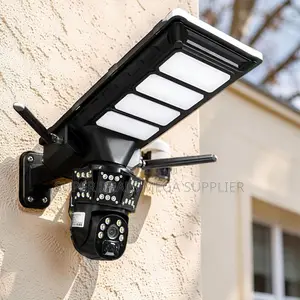 4g PTZ Rotating Security Solar Camera With Led Solar Street Light
