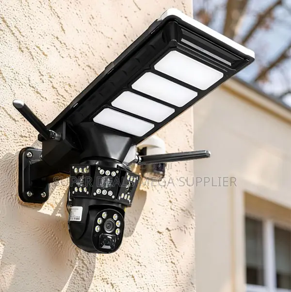 4g PTZ Rotating Security Solar Camera With Led Solar Street Light