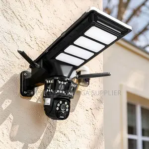 4g PTZ Colored Night Vision Solar Camera With Led Solar Street Light