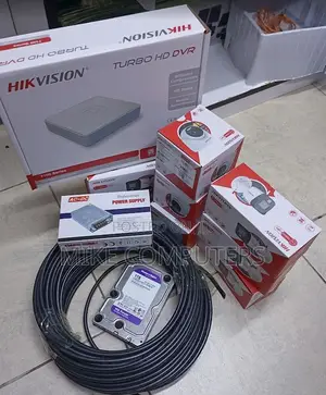 Complete Hikvision Channel CCTV Installation Kit 6 CCTV Set