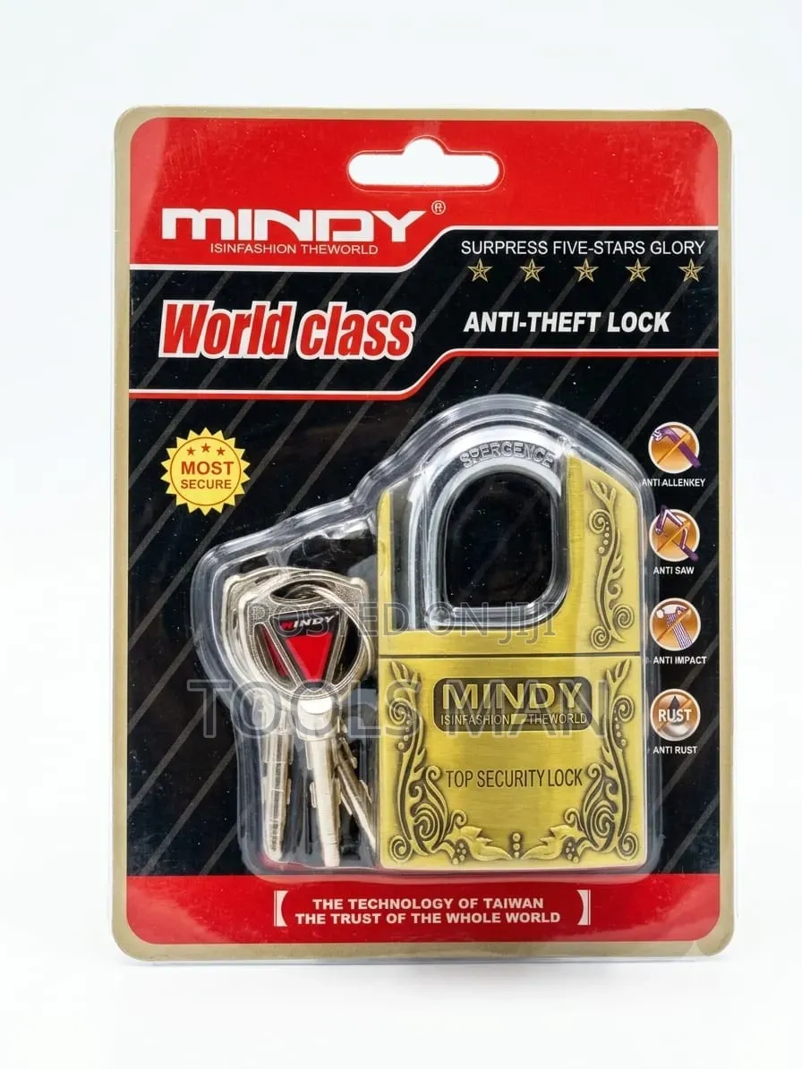Mindy Anti-Theft Gold Padlock - High Security Gate Lock.