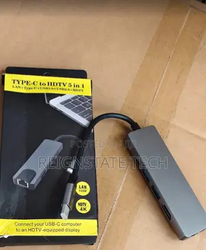 5 in 1 Usb C Docking Hub Hdmi Ethernet Adapter