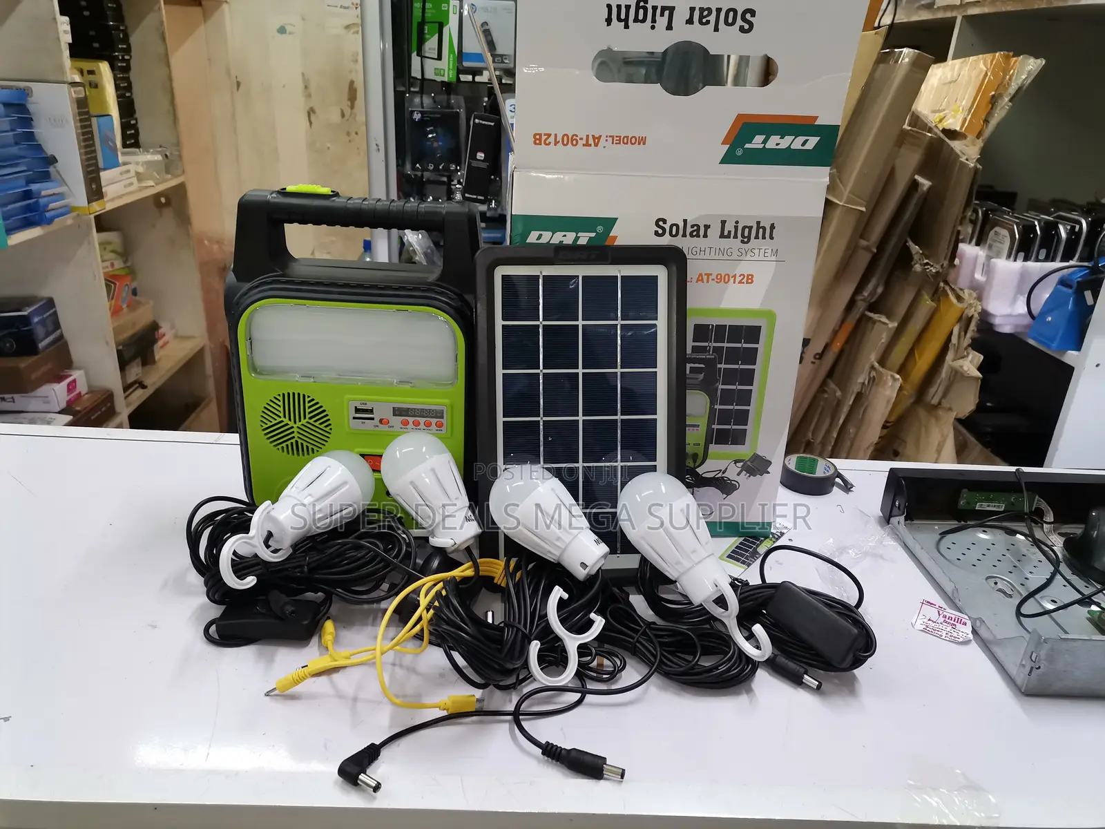 Dat at-9011b Home Solar Lighting System With Bluetooth and Torch