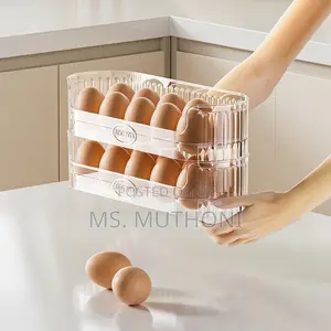 20 Slots ,2 Layer Stackable Egg Storage Box*