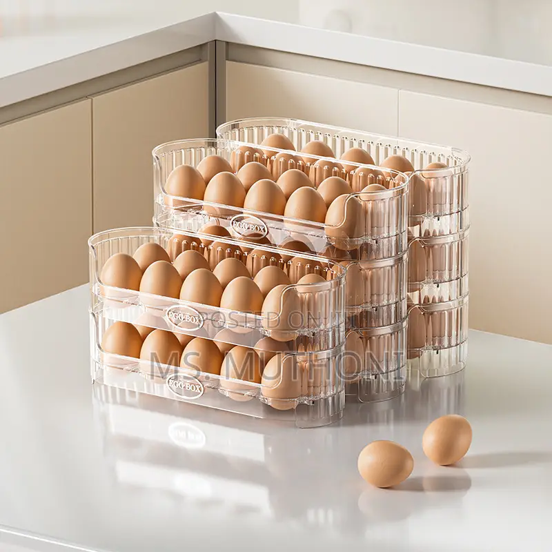 20 Slots ,2 Layer Stackable Egg Storage Box*