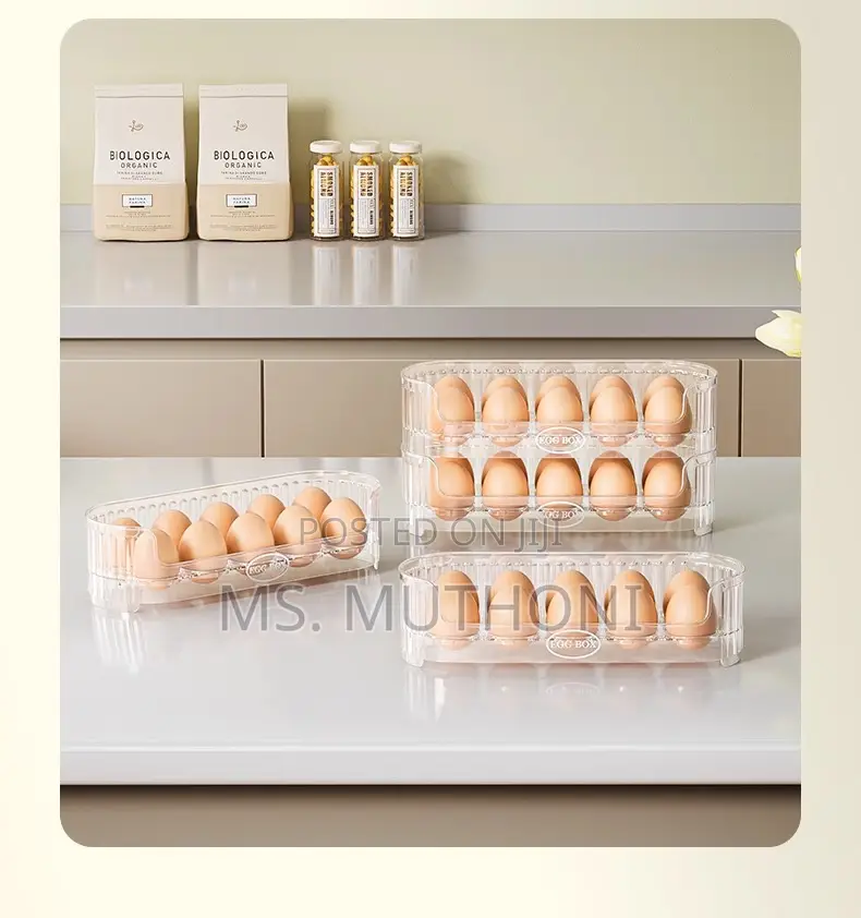 20 Slots ,2 Layer Stackable Egg Storage Box*