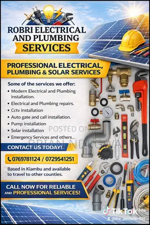Electrical, Plumbing, Gardening,Agri-Farming and Cage Services.