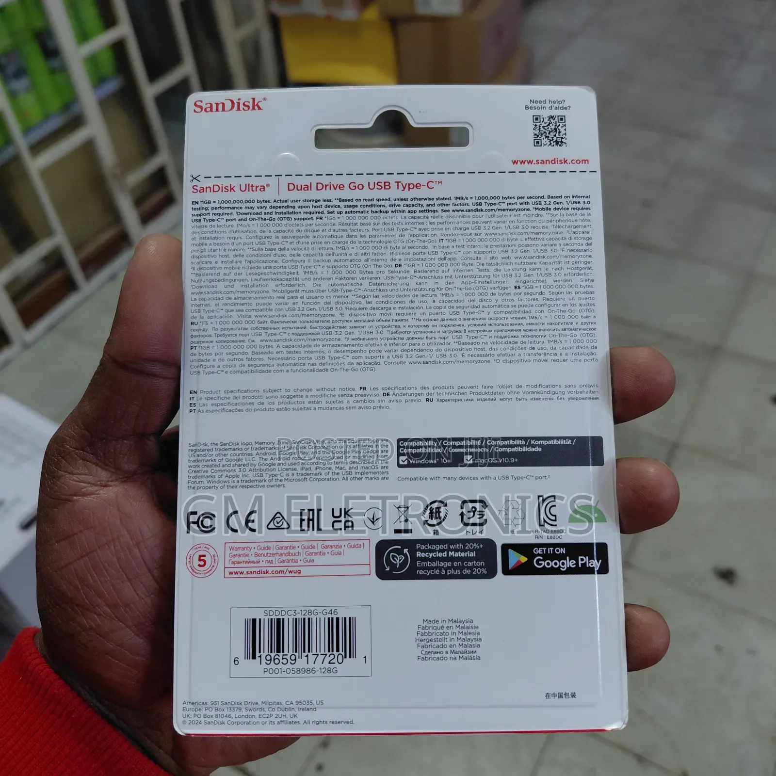 128gb Dual Drive Usb3.2- Type C. New Sealed.