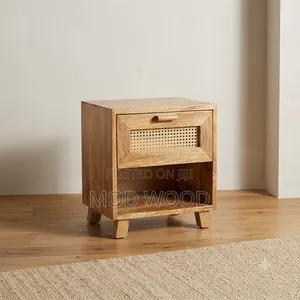 Scandi Charm Handcrafted Wooden Bedside Table