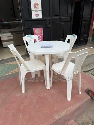Strong Set of 4 Armless Chairs and a Table.Durable Set