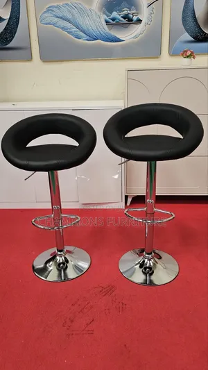 Black Padded Adjustable Counter Stool