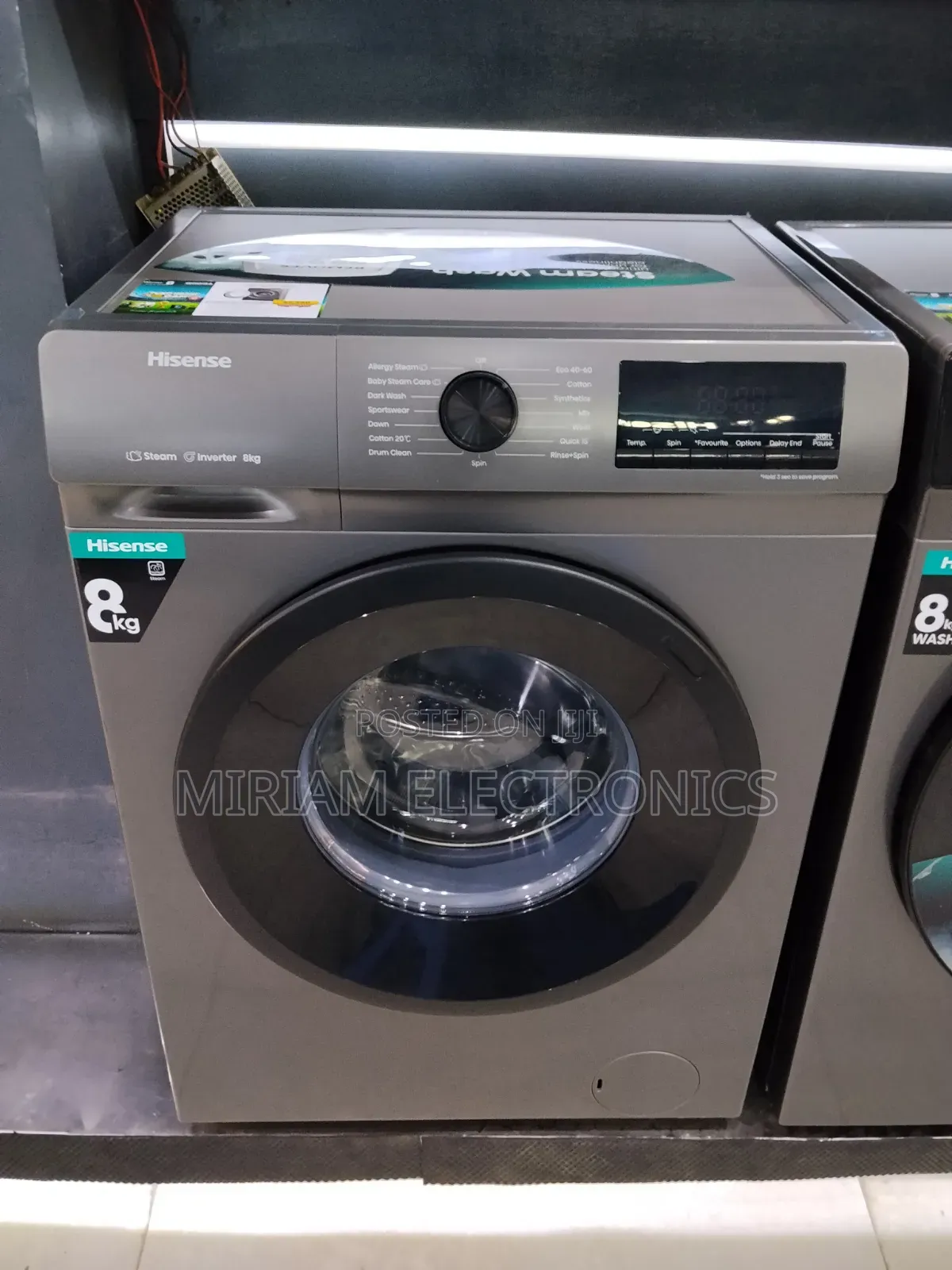 Hisense 8kg Front Load Washing Machine Silver