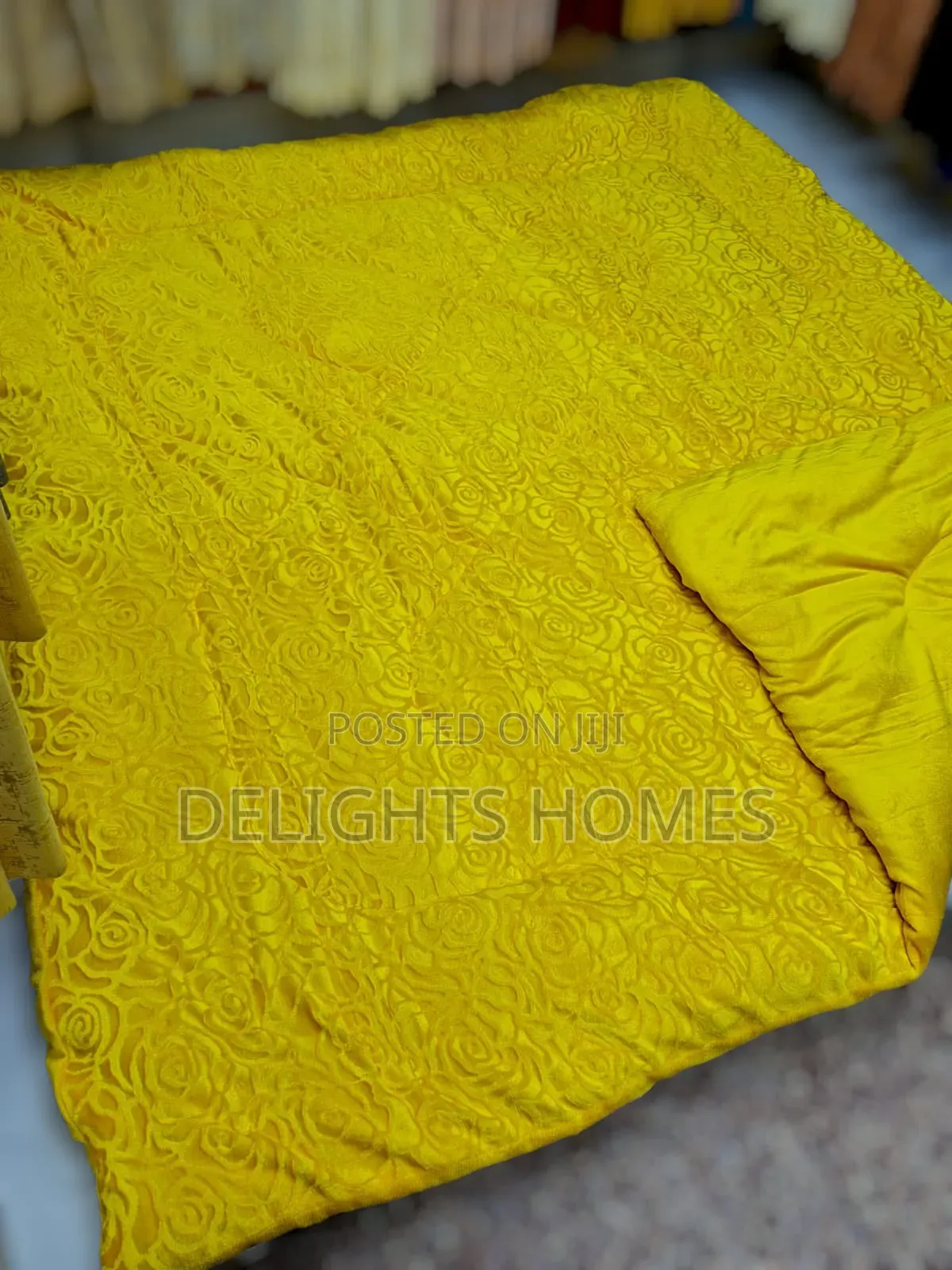 Plain Single Cabbage Print Duvet_sk