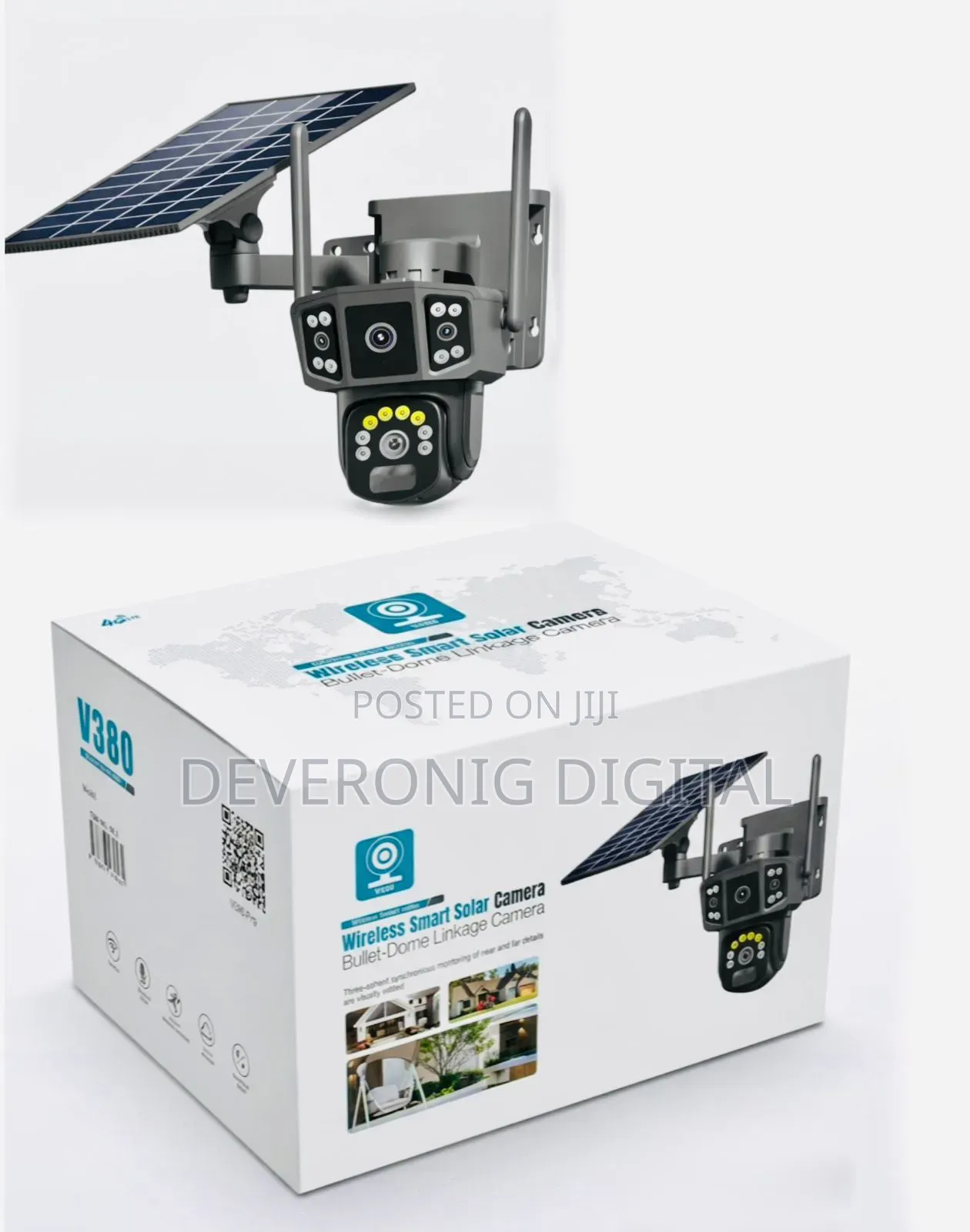 *Solar Camera With Dual Lenses Sim Card 4g
