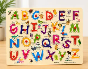 Wooden Alphabet Puzzle Board for Kids
