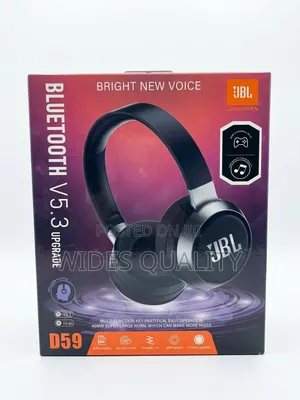 JBL D59 Wireless Bluetooth Headphones Bright New Voice.