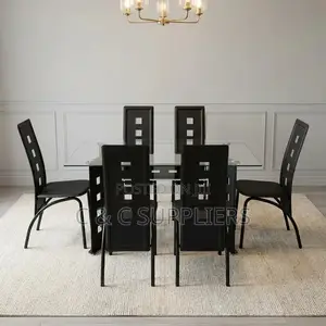 6-Seater Glass Dining Set