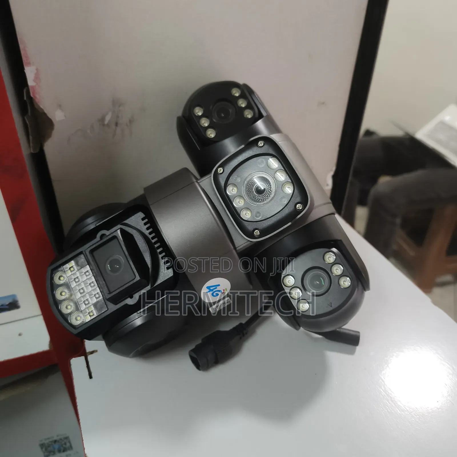 Triple Lenses 4g Electric Model CCTV Surveillance Camera