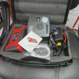 Compressor+ Battery Rechargeable Jump Starter Kit Full Kit