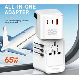 Ldnio Z6 3 Usb Ports 65w Gan Travel Adapter