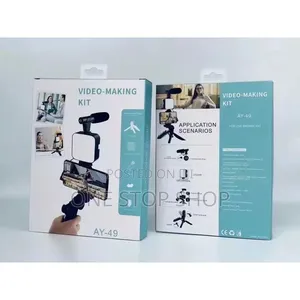 Video Making Vlog Tripod Kit With Microphone And Light