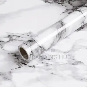 Marble Black Self Adhesive Waterproof Foil/ Wallpaper: 60cm X 5m