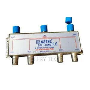 Wideband Splitters 1x6 (Satellite+Rf) 5-2500 MHZ