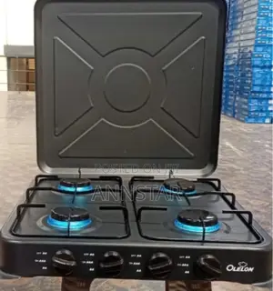 Olelon 4 Burner Gas Stove Cooker With Cover Lid