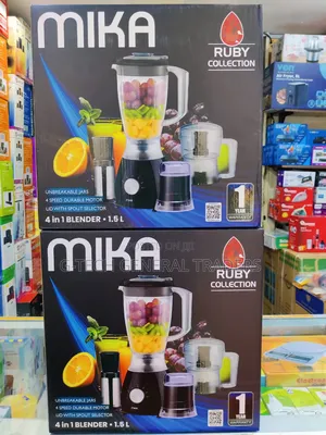 Mika Series Mika Blender, 1.5l, 4 in 1, With Grinder, Chopper