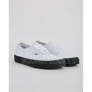 White Upper With Black Sole Vans