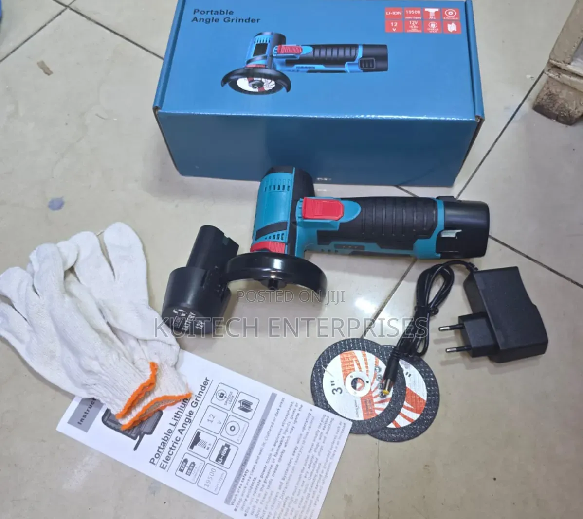 3" Cordless Angle Grinder/ Portable Grinder 2discs