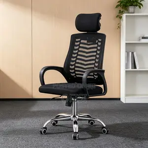 Office Chair; Ergonomic Headrest Mesh Office Chair