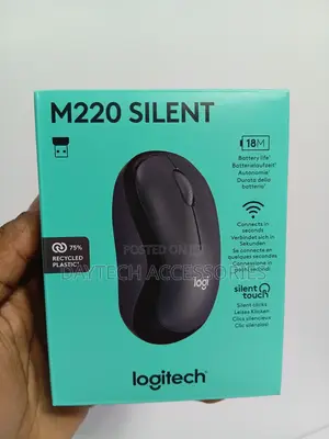 Logitech M220 Silent Wireless Ultra-Silent Mouse - Black