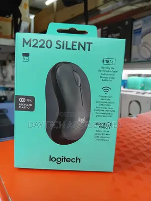 Logitech M220 Wireless Silent Touch Technology.