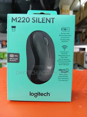 Logitech M220 Wireless Silent Touch Technology.