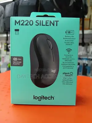 Logitech M220 Wireless Silent Touch Technology.