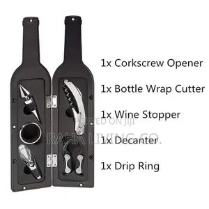 5pc Wine Opener Gift Set | Corkscrew Accessories