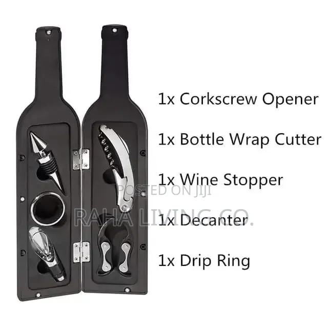 5pc Wine Opener Gift Set | Corkscrew Accessories