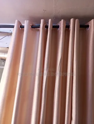 Plain Baige Polyester Curtains Fabrics