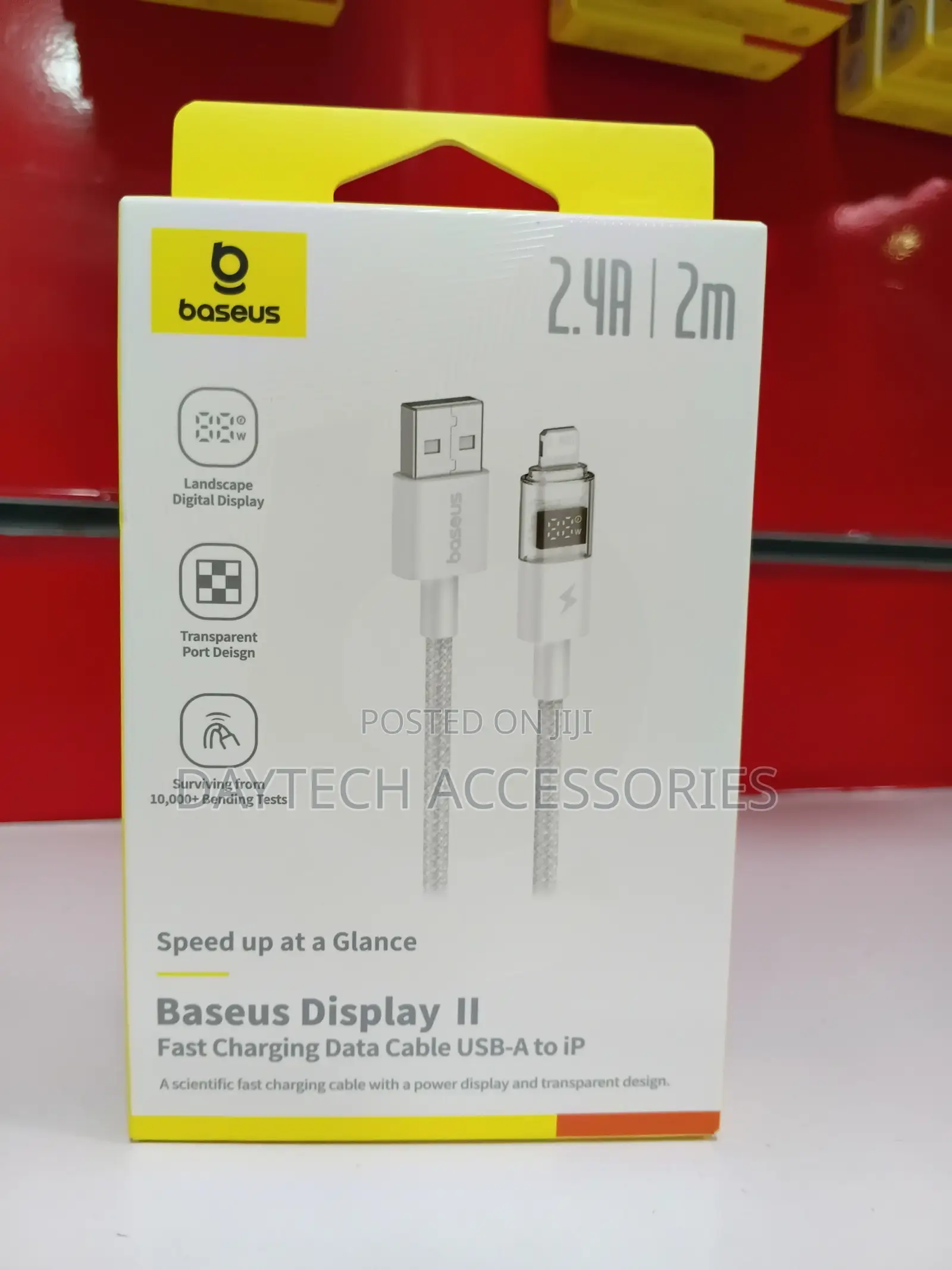 This Is a Baseus Display Ii Fast Charging Cable (Usb-a to Lightning)