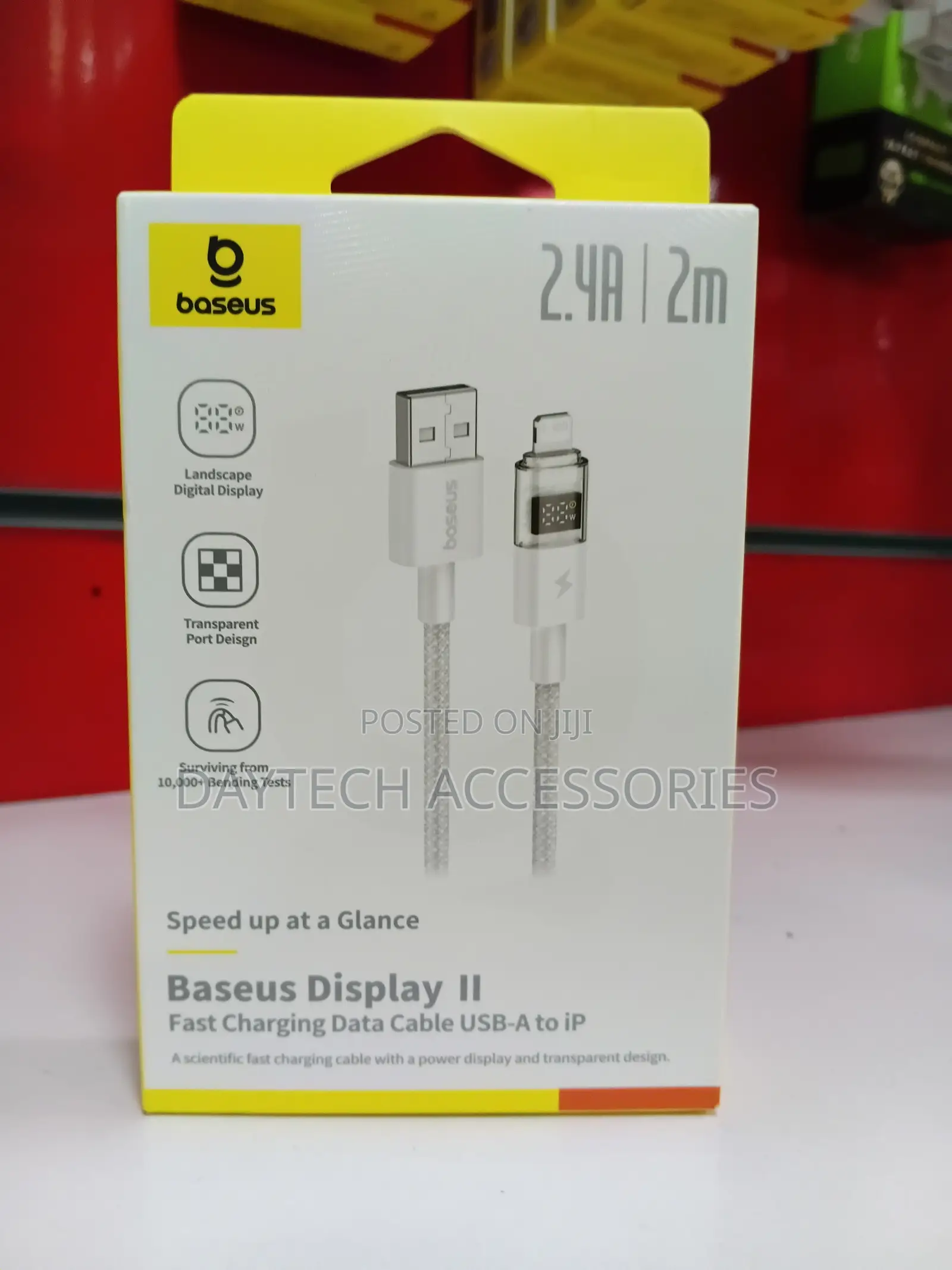 This Is a Baseus Display Ii Fast Charging Cable (Usb-a to Lightning)