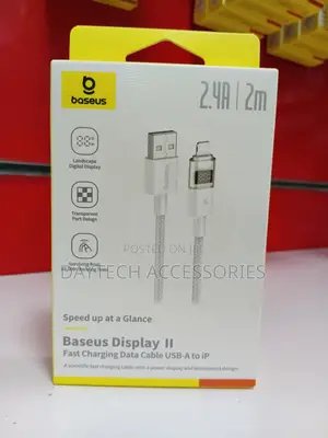 Baseus Display Ii Fast Charging Data Cable With a Usb-a to Lightning
