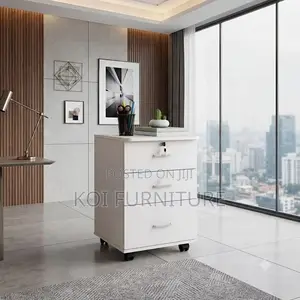 Office Cabinet; Wooden Three Drawers Pedestal Office Mobile Cabinet